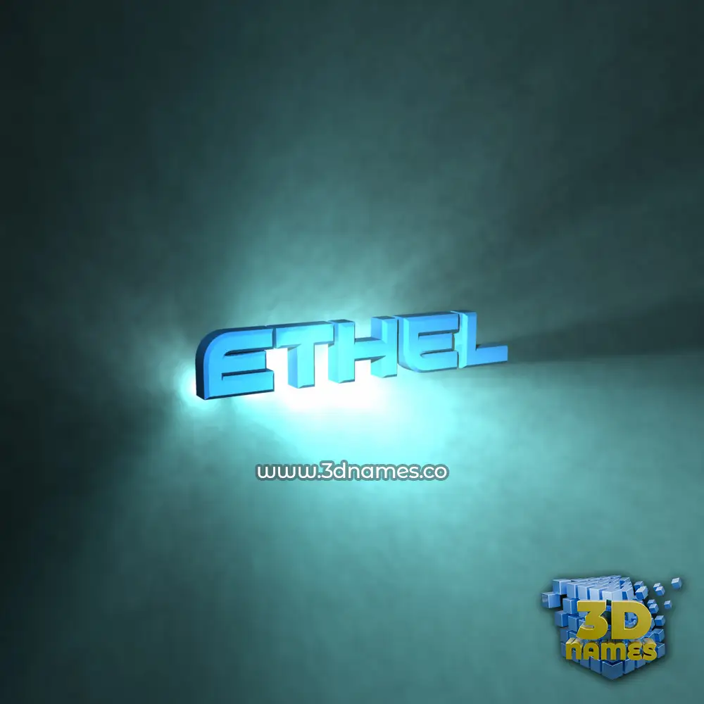 ethel in Light Shine style - 3D name wallpaper