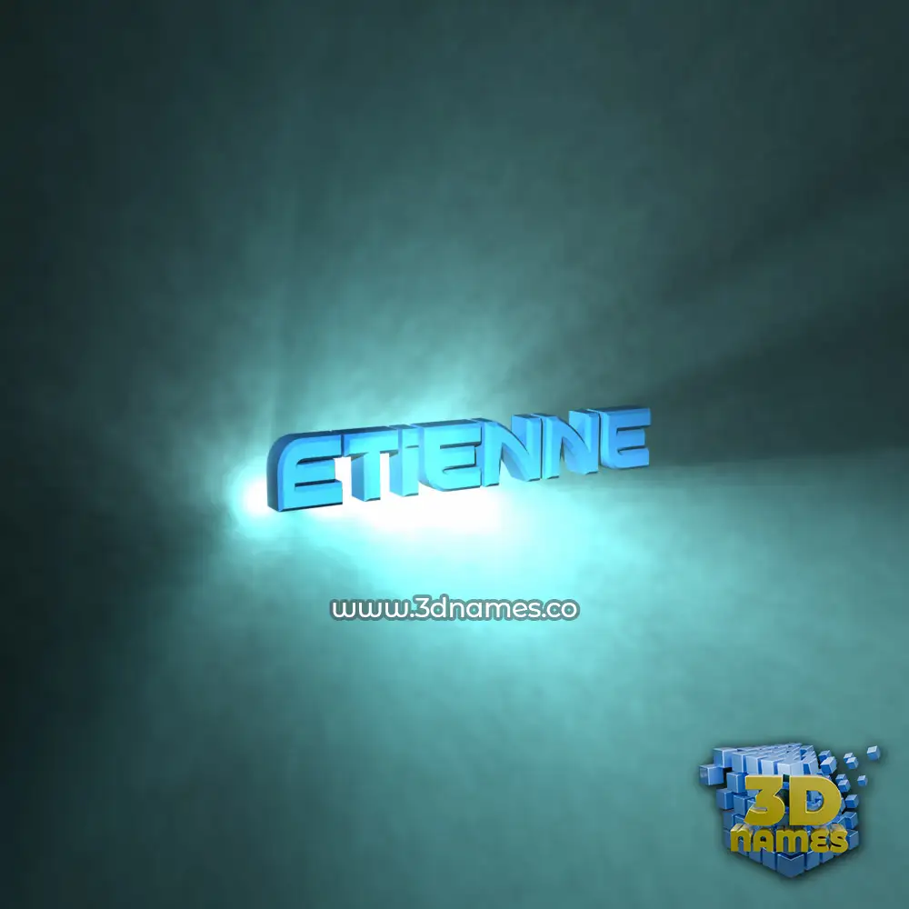 etienne in Light Shine style - 3D name wallpaper