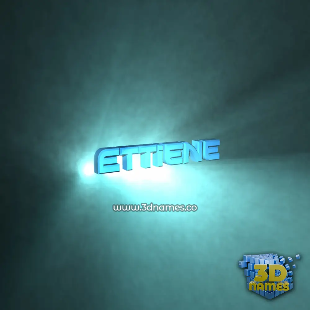 ettiene in Light Shine style - 3D name wallpaper