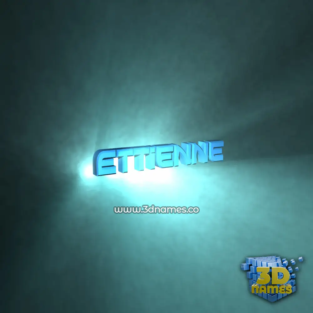 ettienne in Light Shine style - 3D name wallpaper