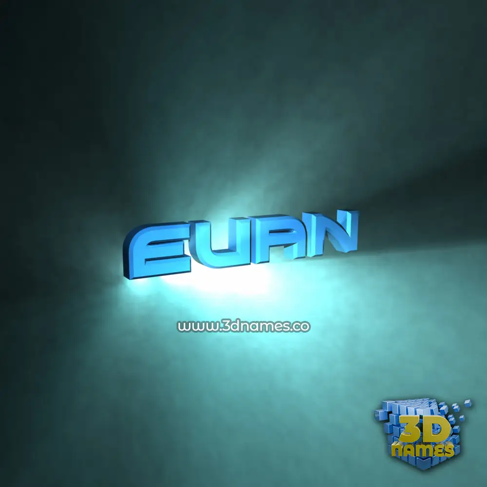 euan in Light Shine style - 3D name wallpaper
