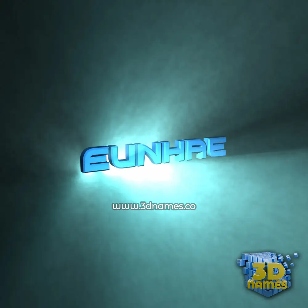 eunhae in Light Shine style - 3D name wallpaper