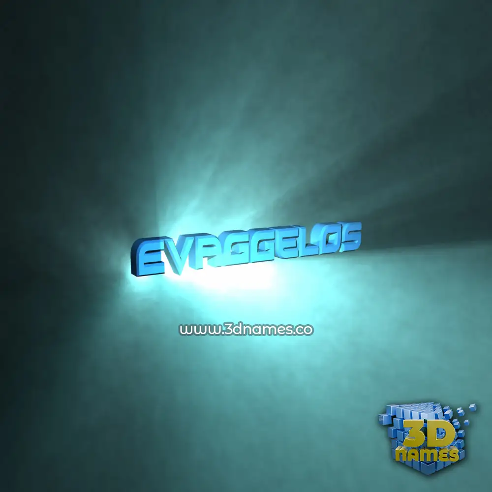 evaggelos in Light Shine style - 3D name wallpaper