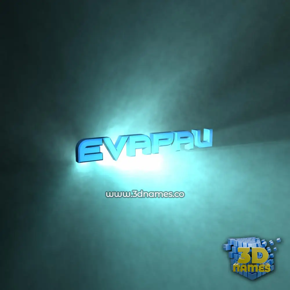 evapau in Light Shine style - 3D name wallpaper