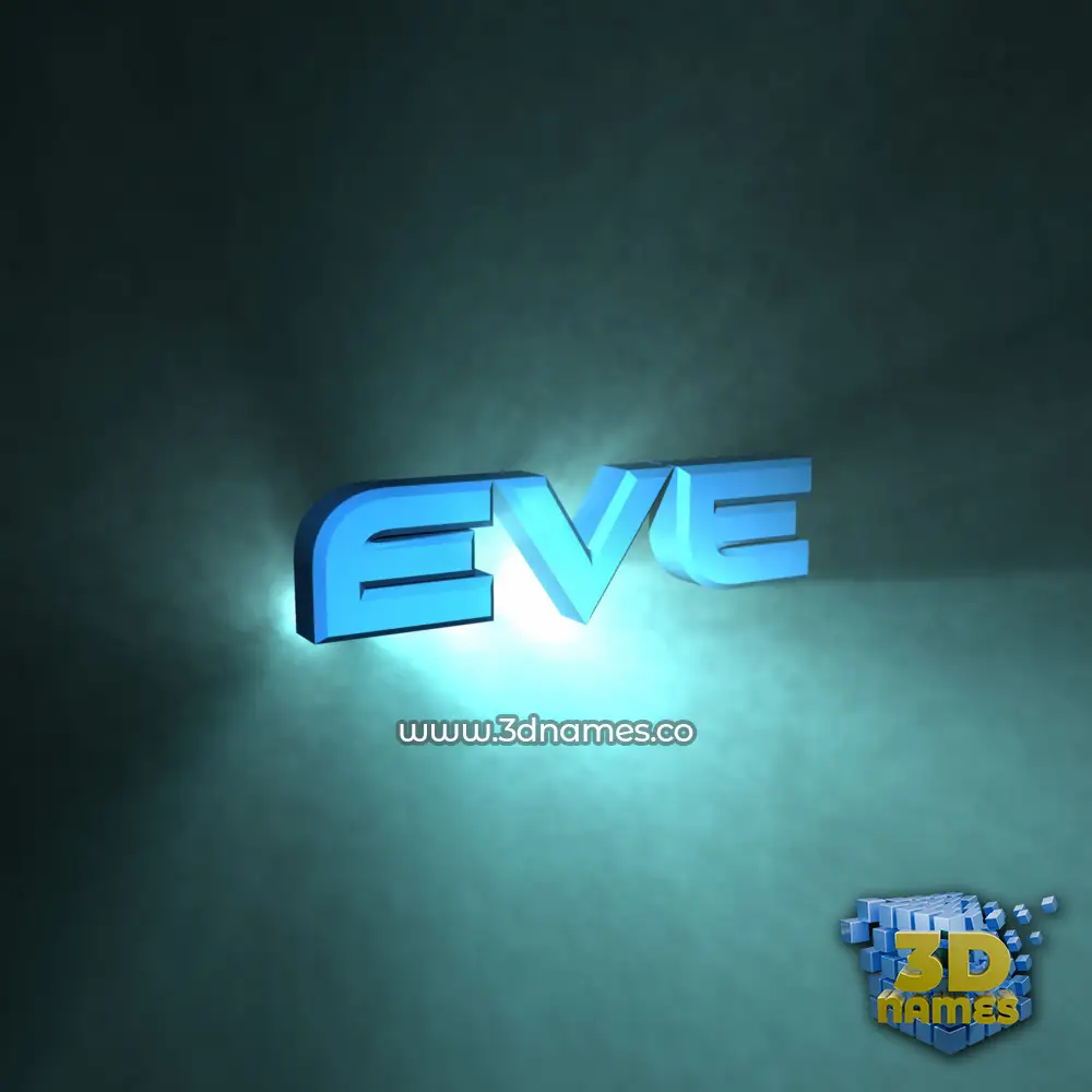 eve in Light Shine style - 3D name wallpaper
