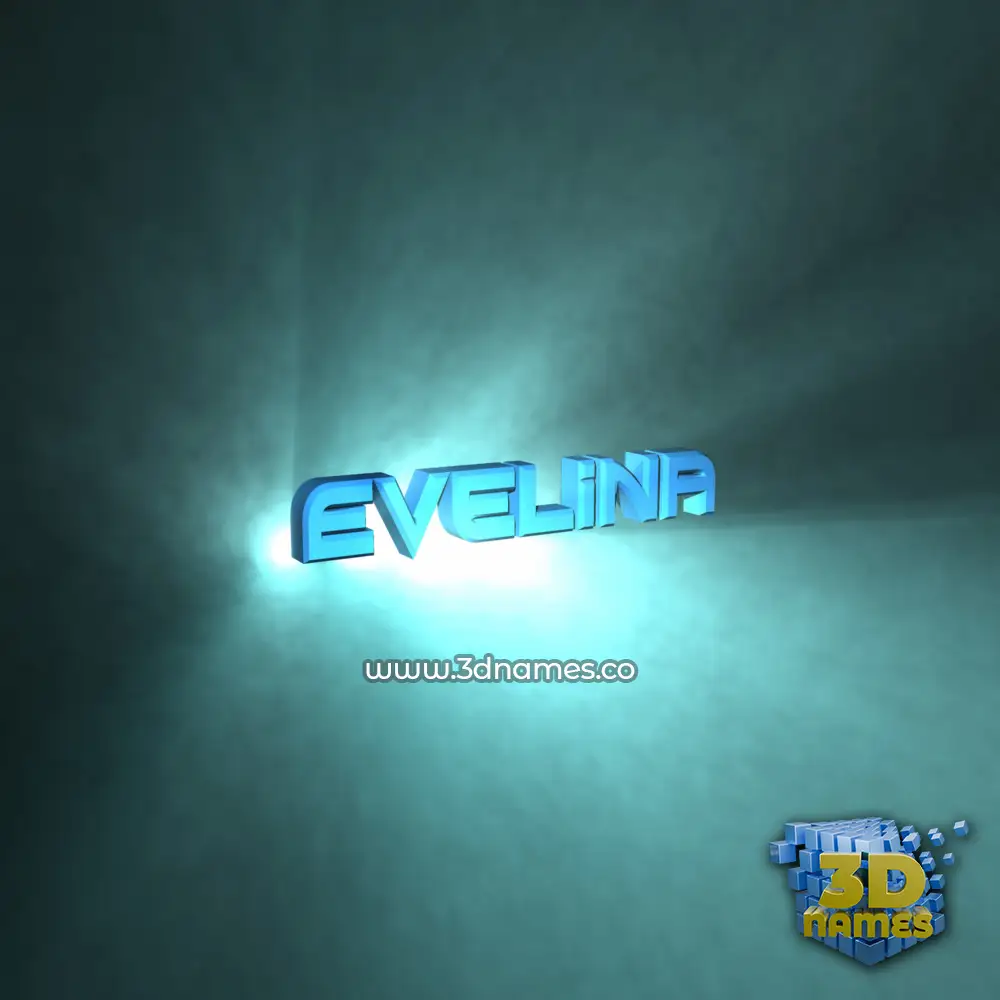 evelina in Light Shine style - 3D name wallpaper
