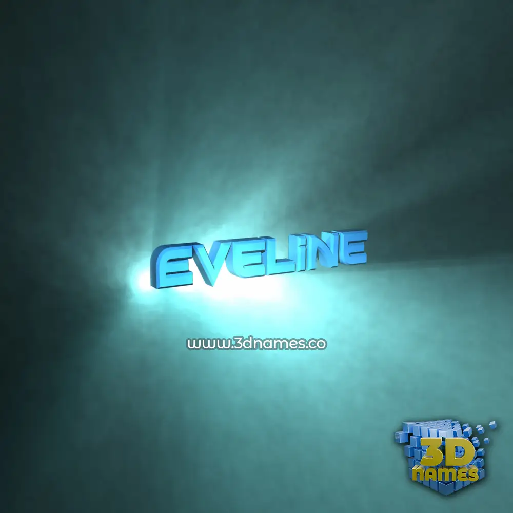eveline in Light Shine style - 3D name wallpaper