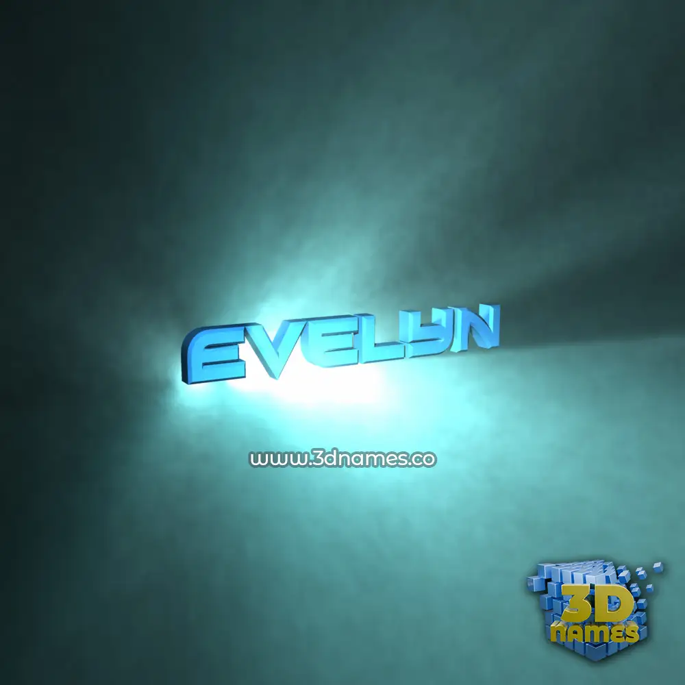 evelyn in Light Shine style - 3D name wallpaper