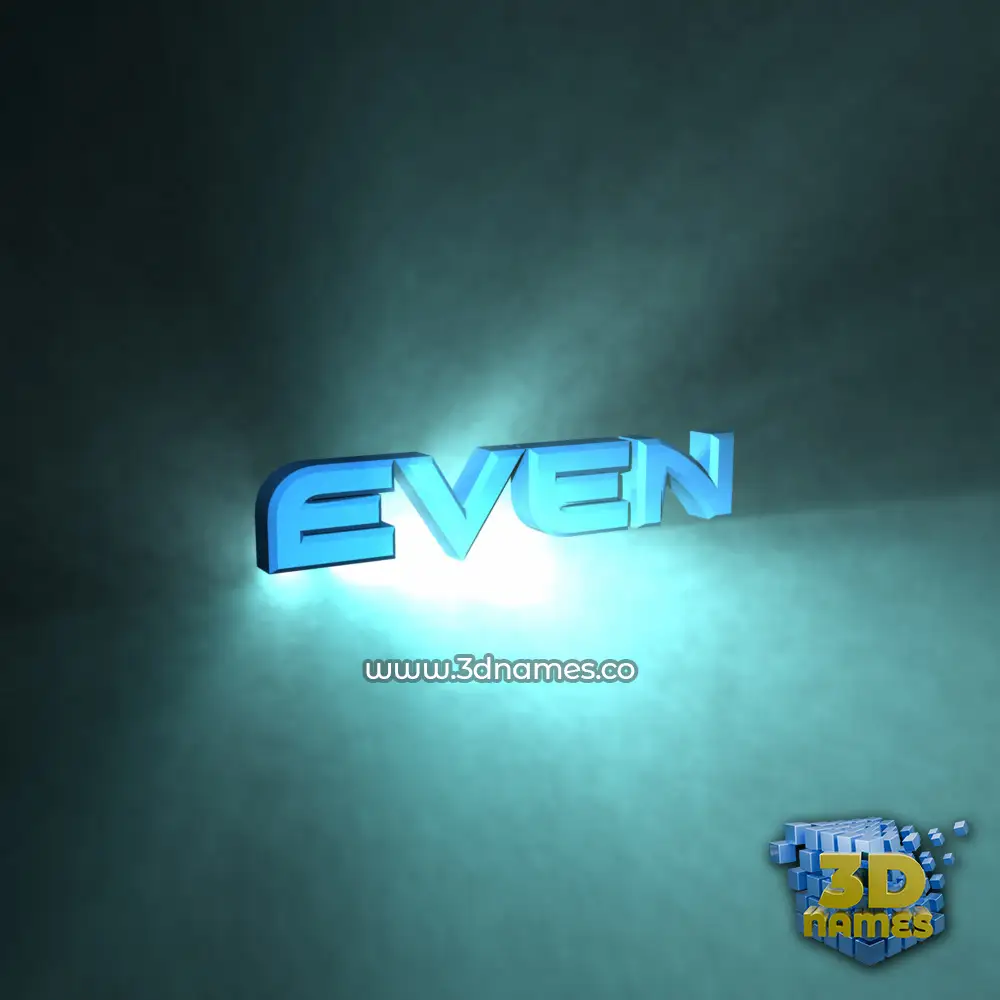 even in Light Shine style - 3D name wallpaper
