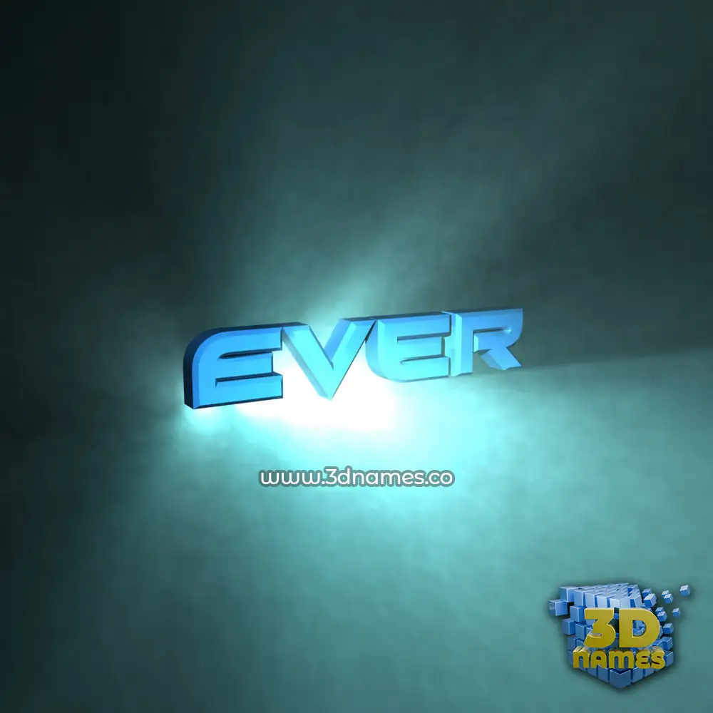 ever in Light Shine style - 3D name wallpaper