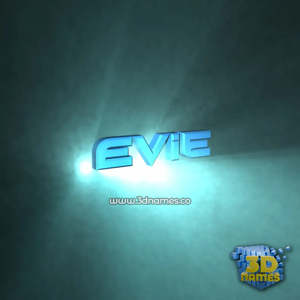 evie in Light Shine style - 3D name wallpaper