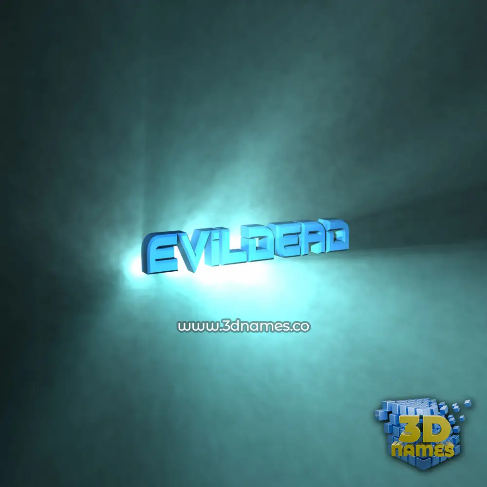 evildead in Light Shine style - 3D name wallpaper