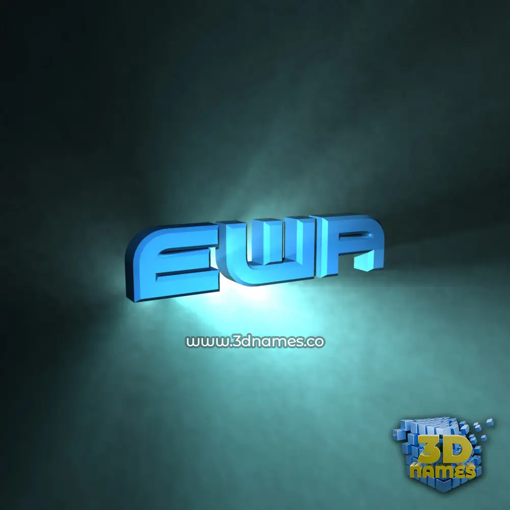 ewa in Light Shine style - 3D name wallpaper