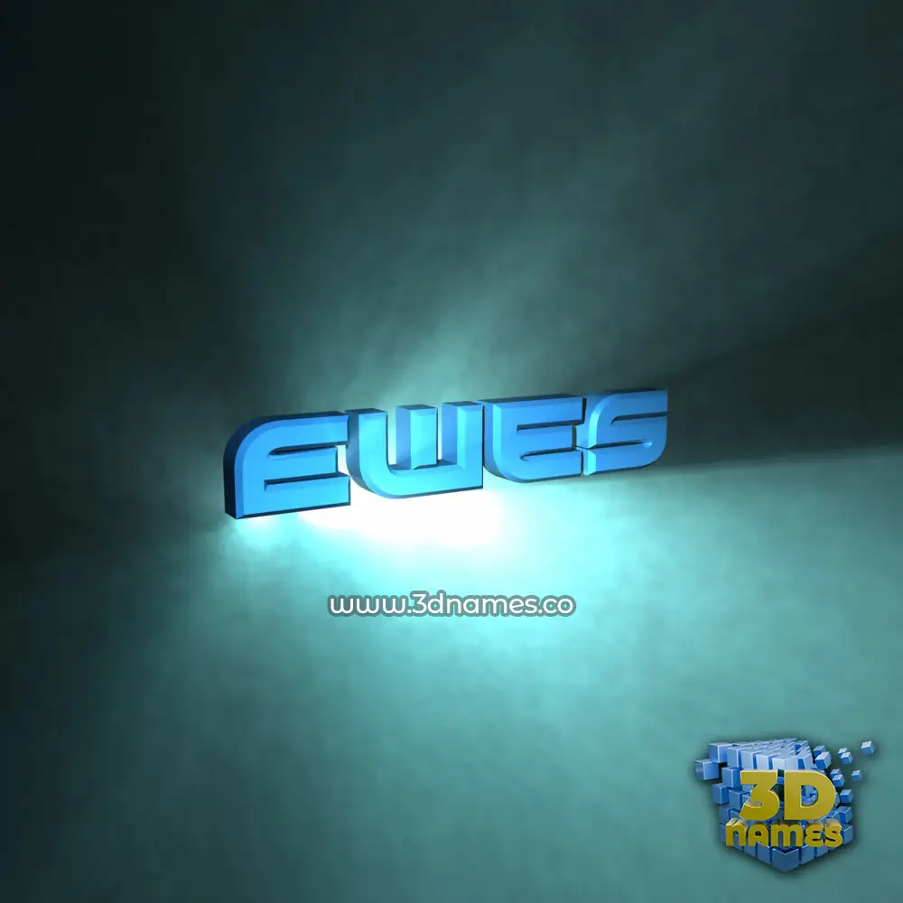 ewes in Light Shine style - 3D name wallpaper