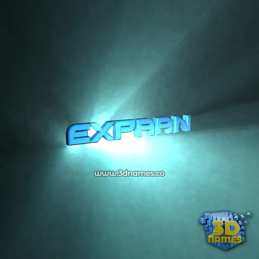 expaan in Light Shine style - 3D name wallpaper