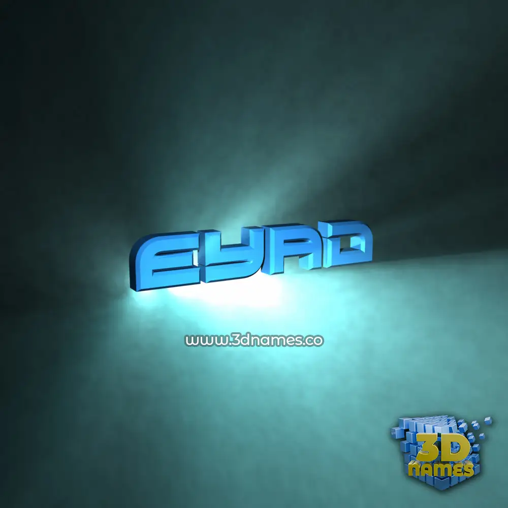 eyad in Light Shine style - 3D name wallpaper