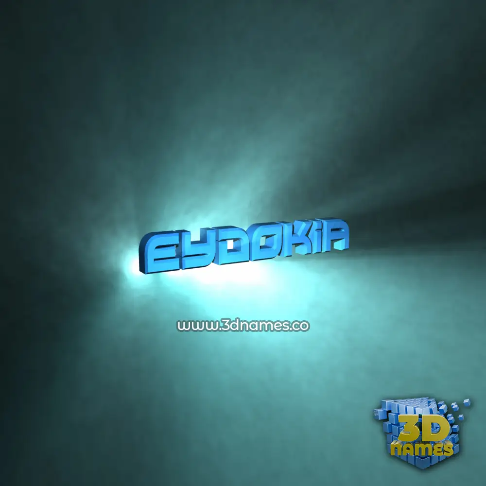 eydokia in Light Shine style - 3D name wallpaper