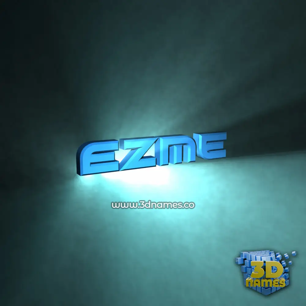 ezme in Light Shine style - 3D name wallpaper