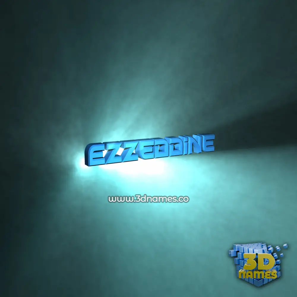 ezzeddine in Light Shine style - 3D name wallpaper