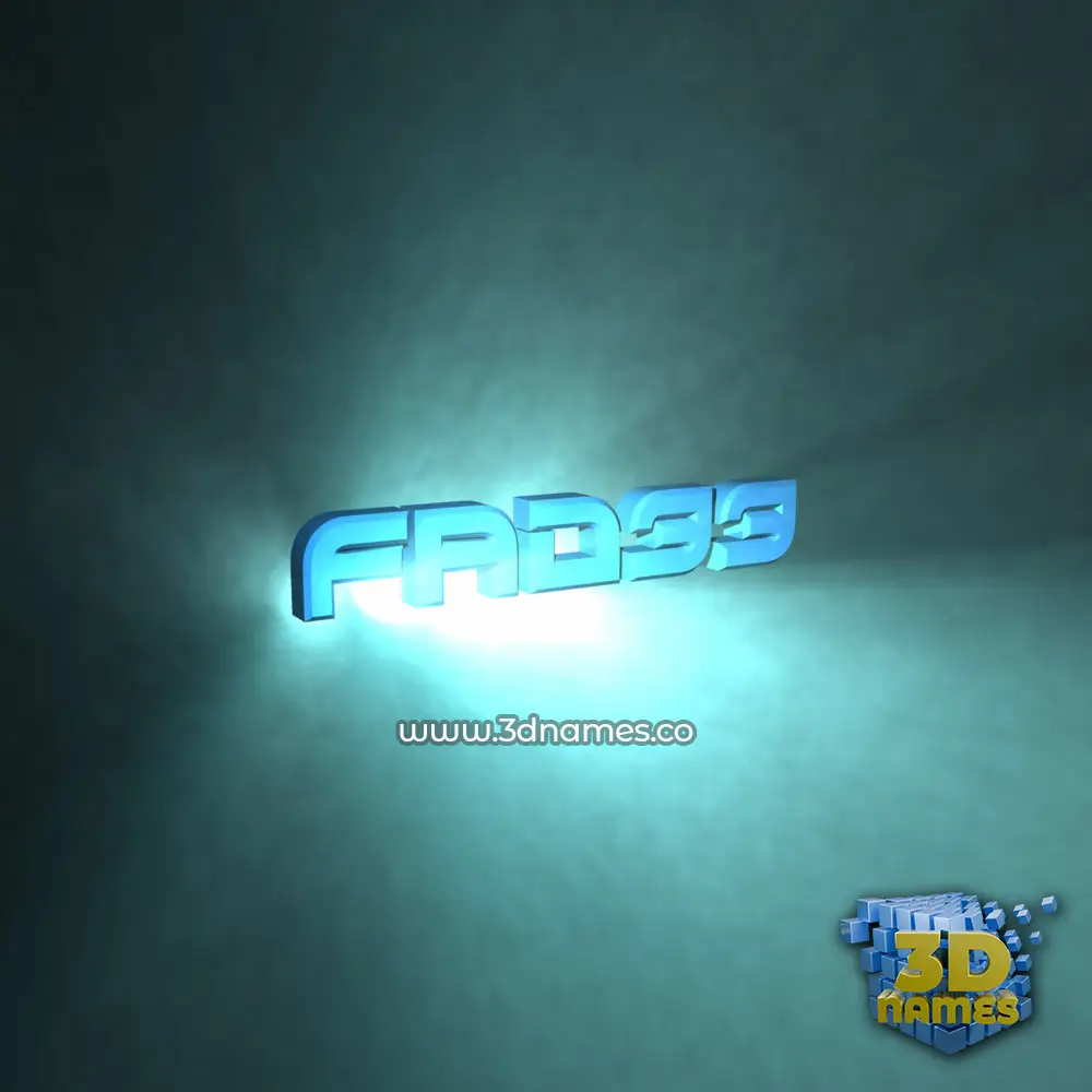 fad33 in Light Shine style - 3D name wallpaper