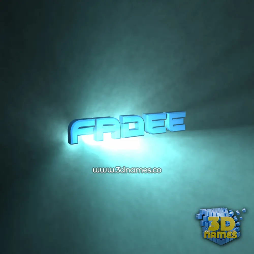 fadee in Light Shine style - 3D name wallpaper