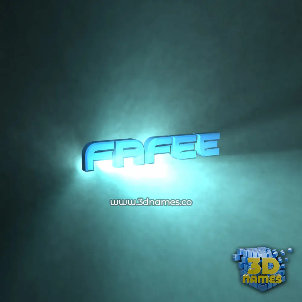 fafee in Light Shine style - 3D name wallpaper