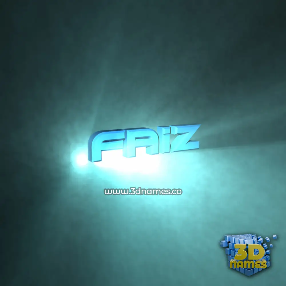 faiz in Light Shine style - 3D name wallpaper