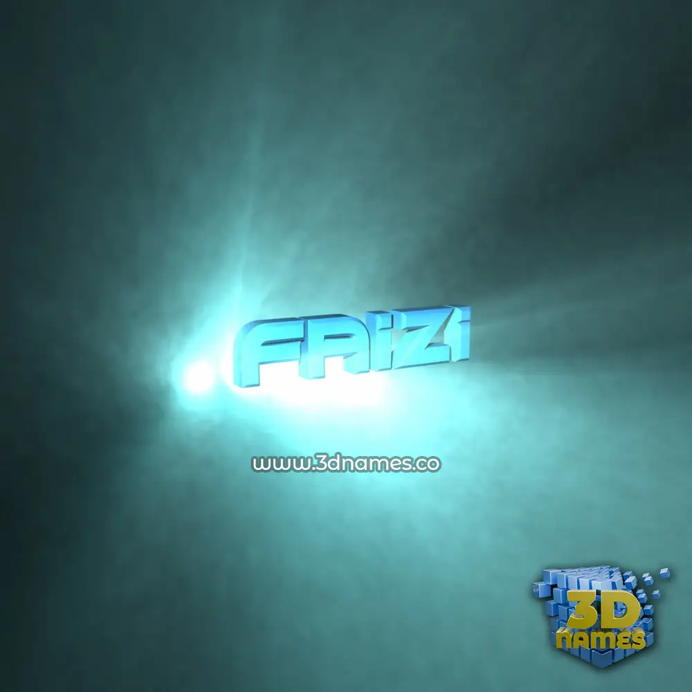faizi in Light Shine style - 3D name wallpaper