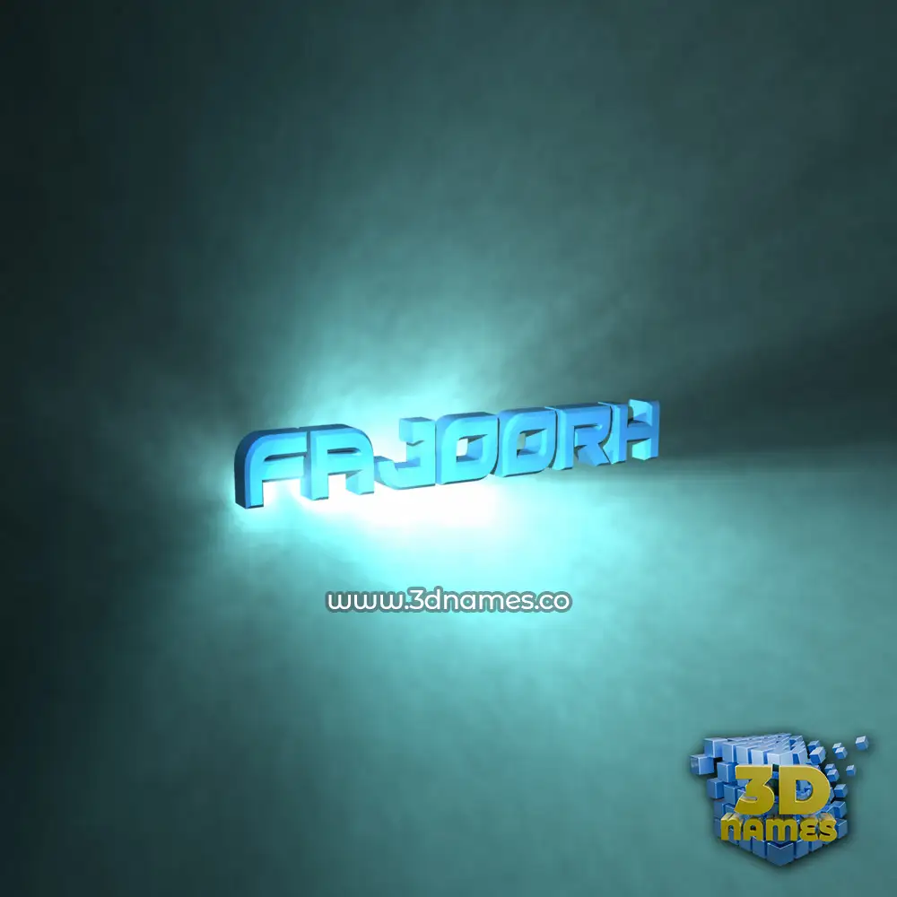 fajoorh in Light Shine style - 3D name wallpaper