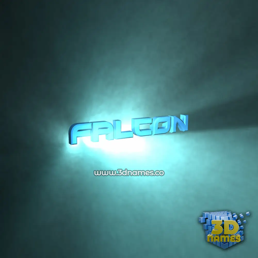 falcon in Light Shine style - 3D name wallpaper