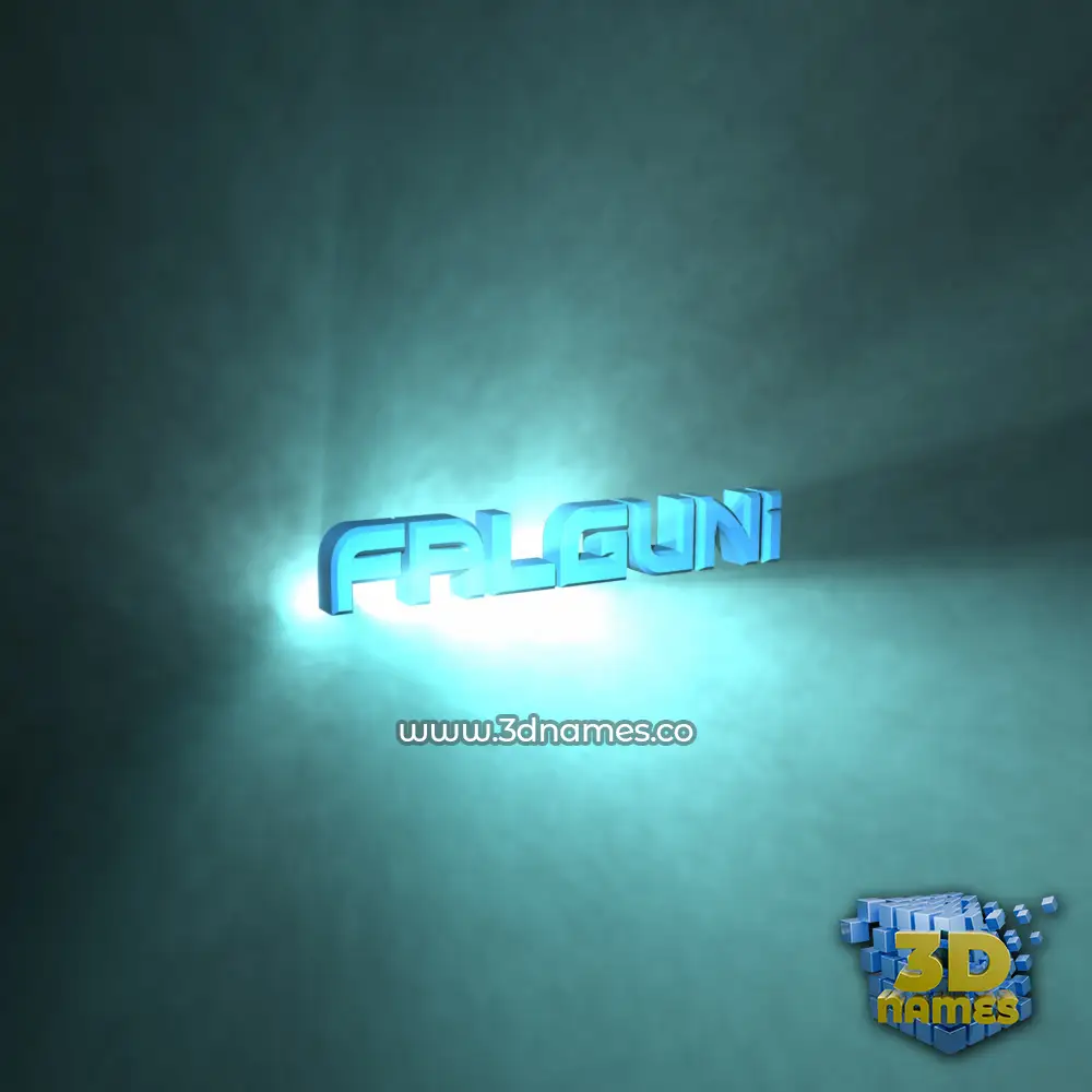falguni in Light Shine style - 3D name wallpaper