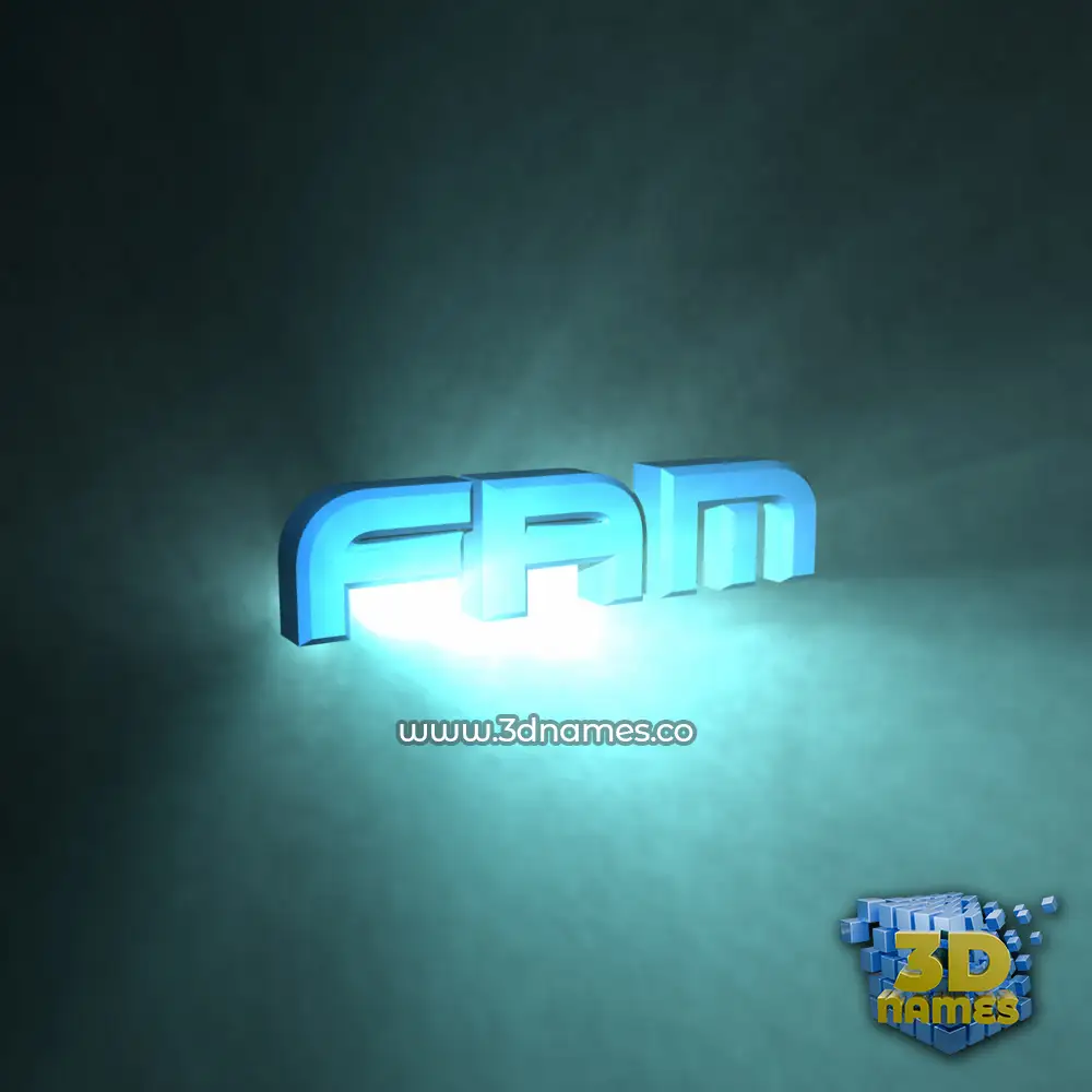 fam in Light Shine style - 3D name wallpaper