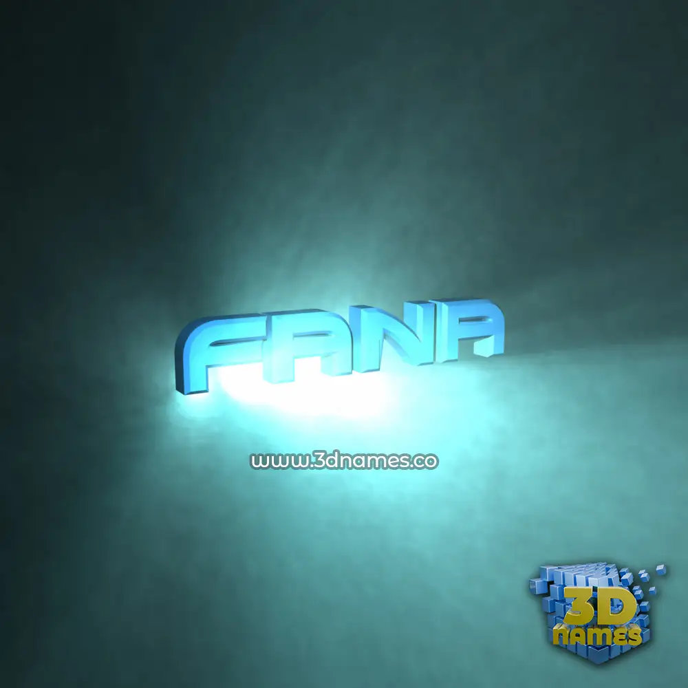 fana in Light Shine style - 3D name wallpaper