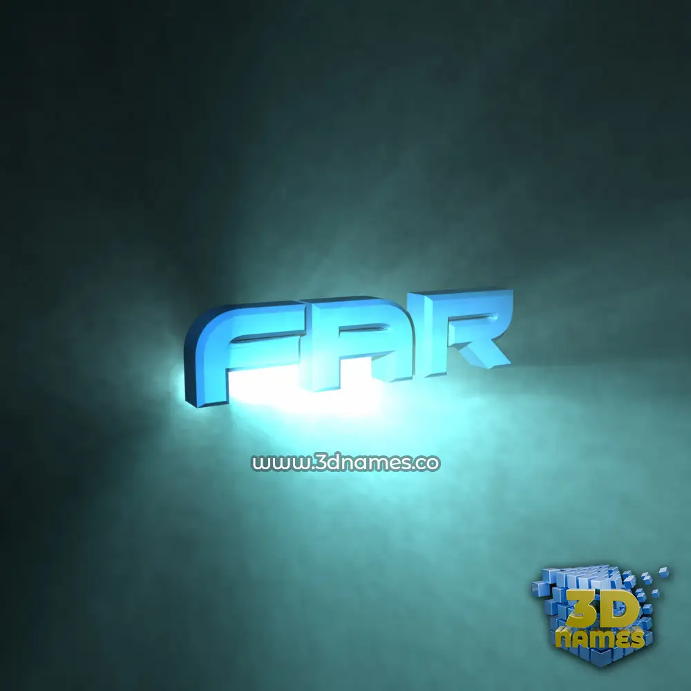 far in Light Shine style - 3D name wallpaper