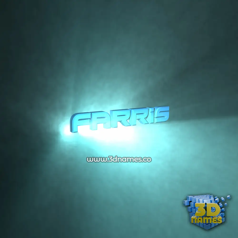 farris in Light Shine style - 3D name wallpaper