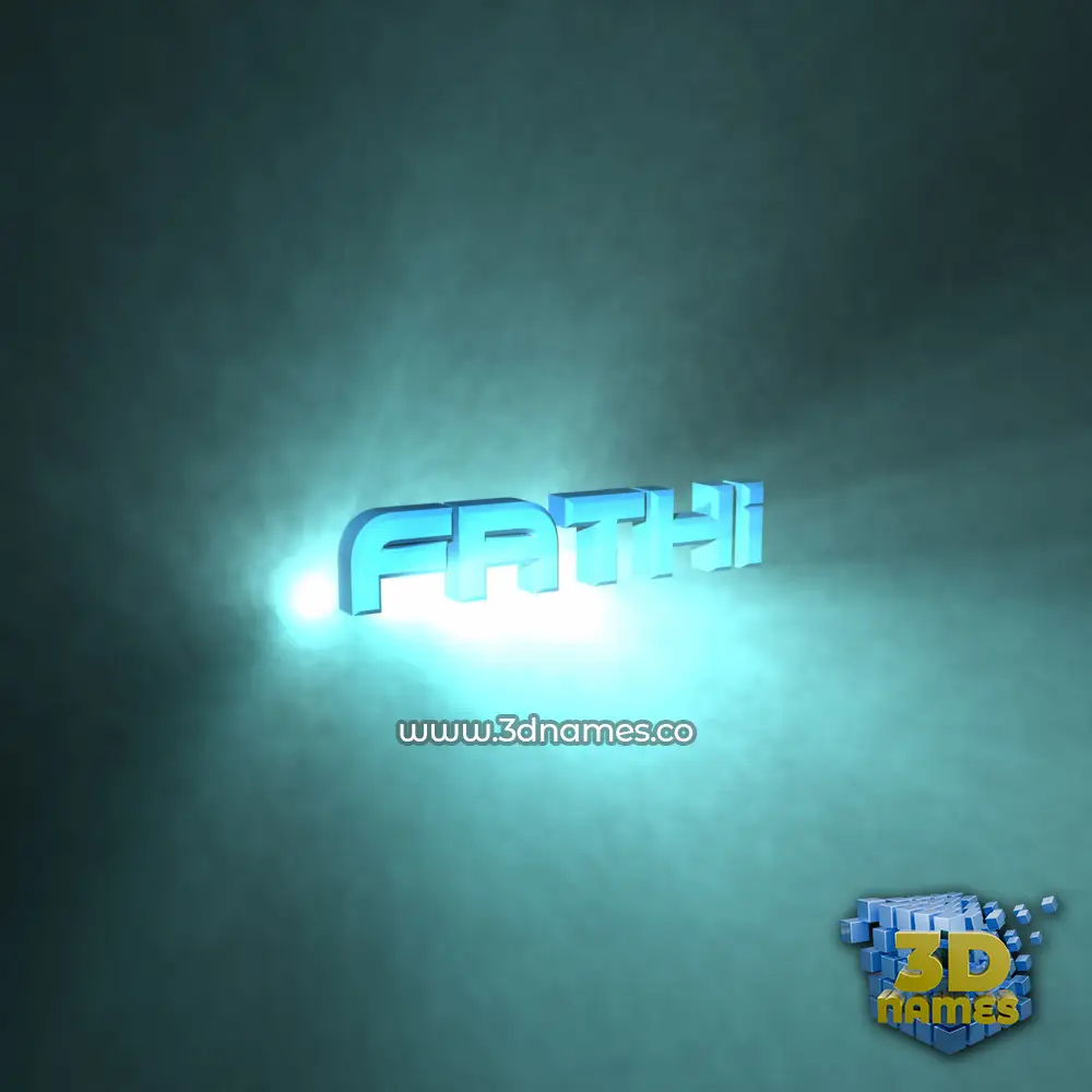 fathi in Light Shine style - 3D name wallpaper