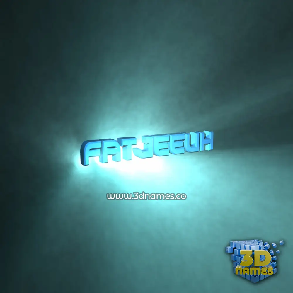 fatjeeuh in Light Shine style - 3D name wallpaper