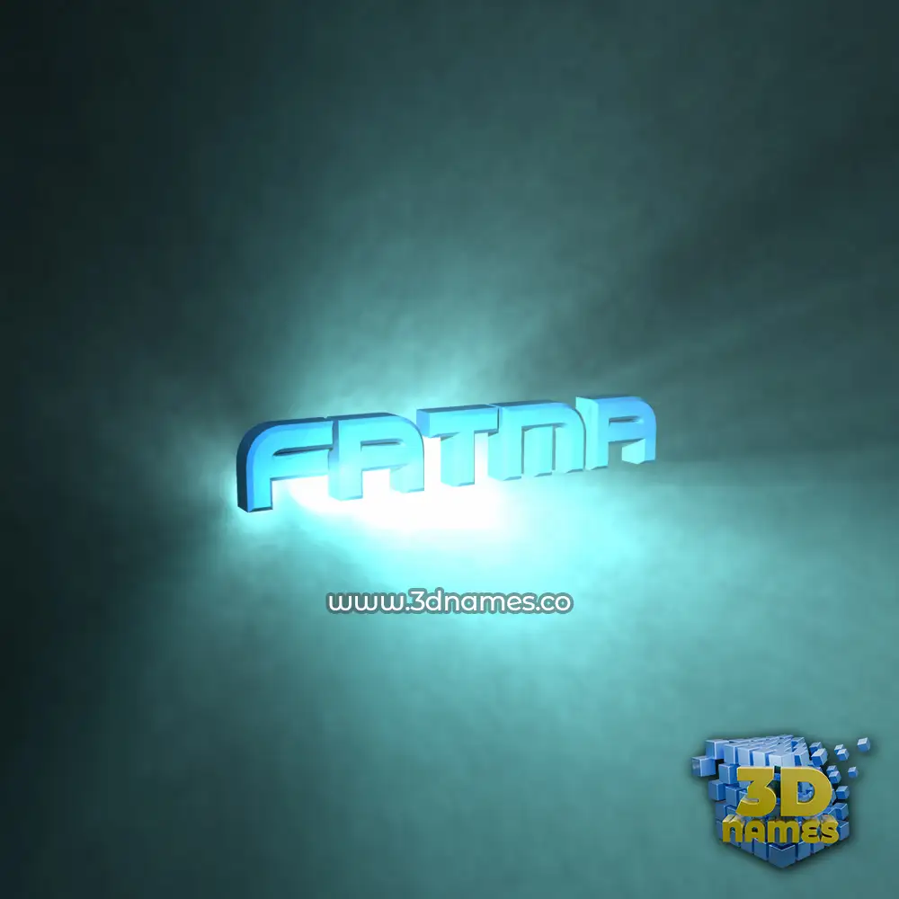 fatma in Light Shine style - 3D name wallpaper