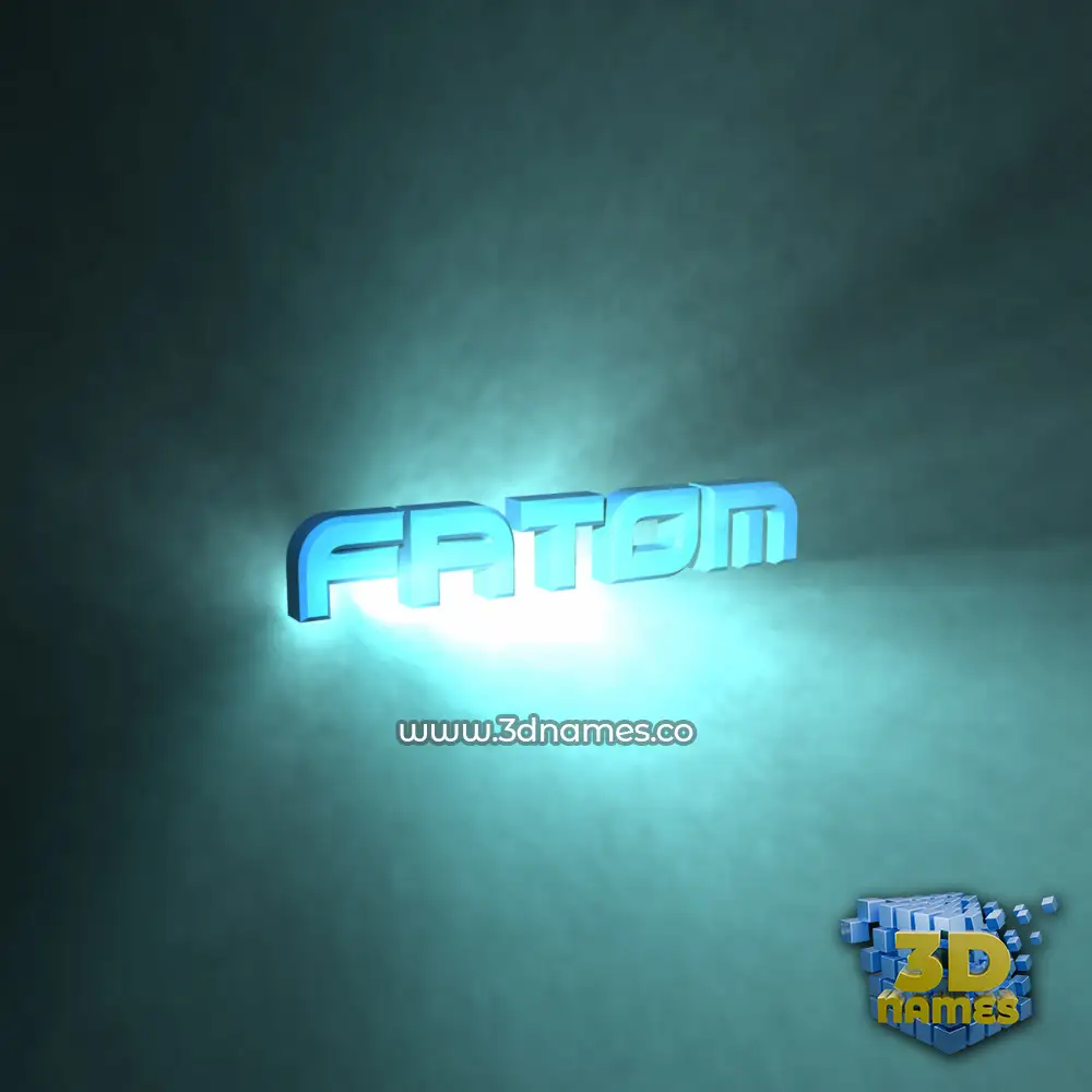 fatom in Light Shine style - 3D name wallpaper