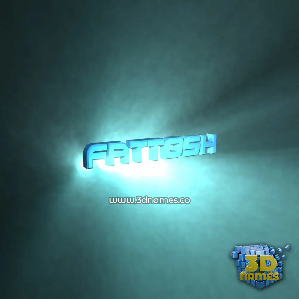 fattosh in Light Shine style - 3D name wallpaper