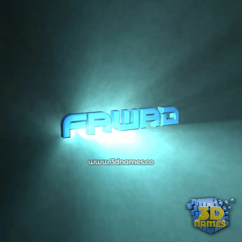 fawad in Light Shine style - 3D name wallpaper