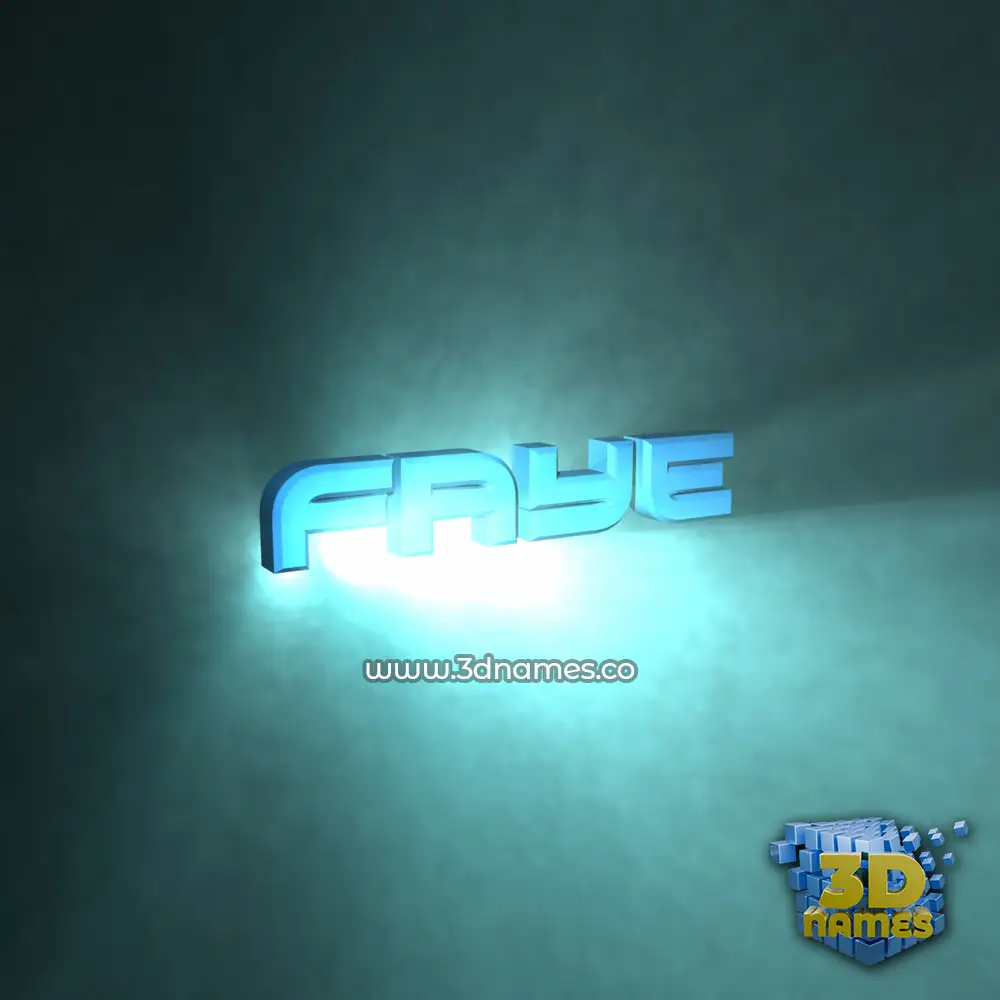 faye in Light Shine style - 3D name wallpaper