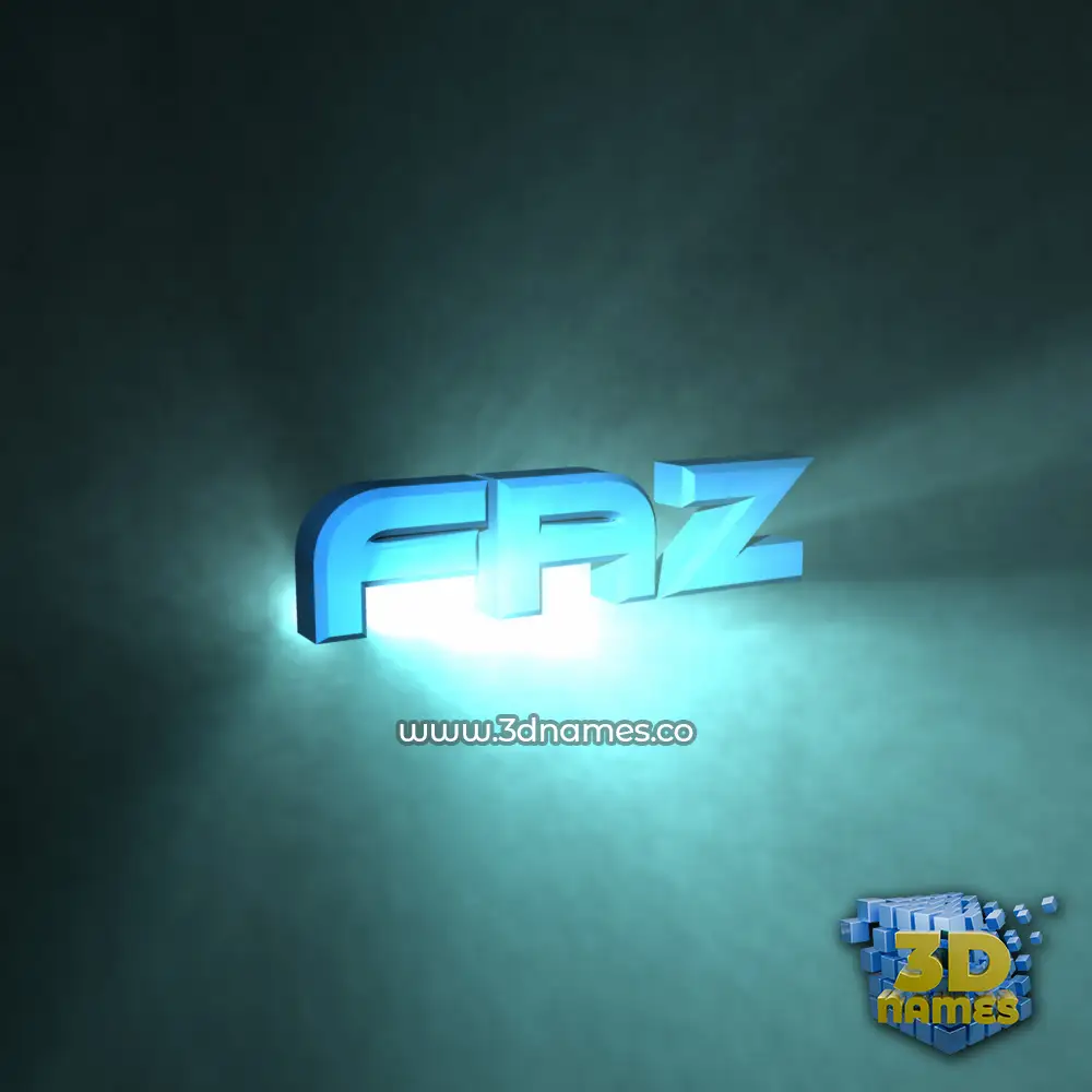 faz in Light Shine style - 3D name wallpaper