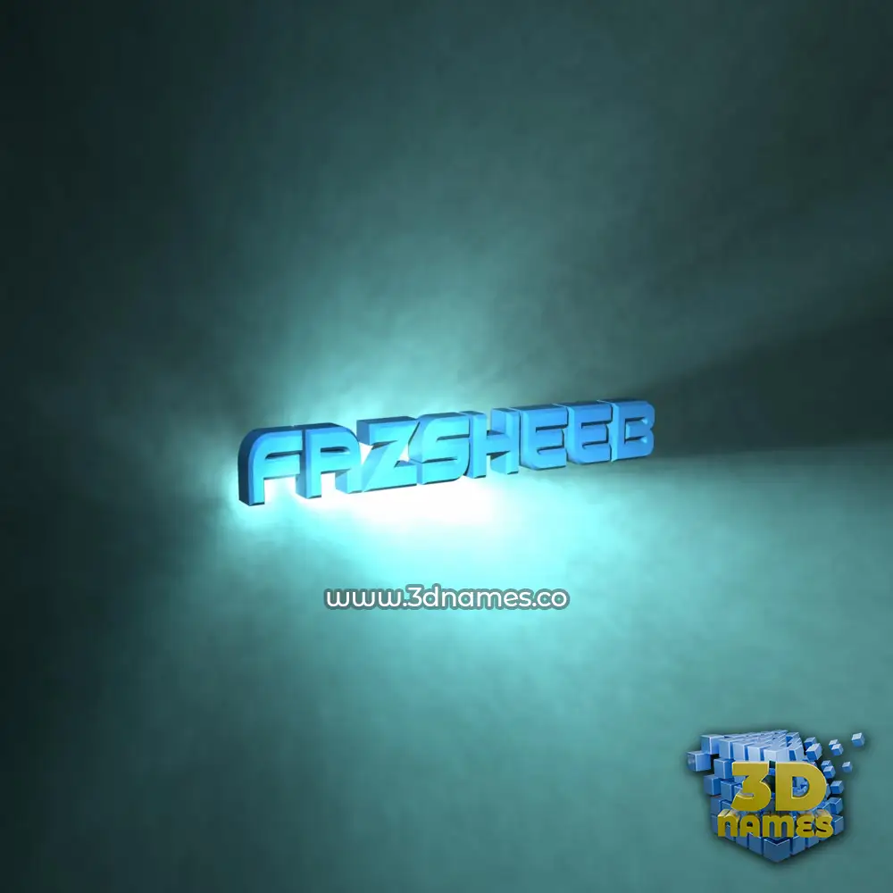 fazsheeb in Light Shine style - 3D name wallpaper