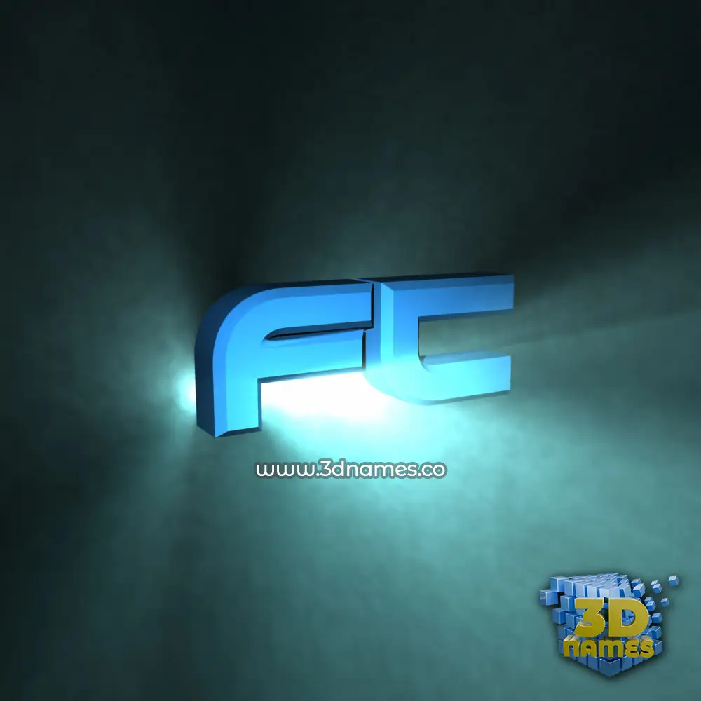 fc in Light Shine style - 3D name wallpaper