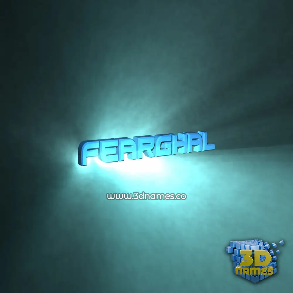 fearghal in Light Shine style - 3D name wallpaper