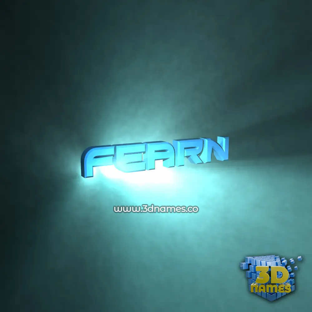 fearn in Light Shine style - 3D name wallpaper