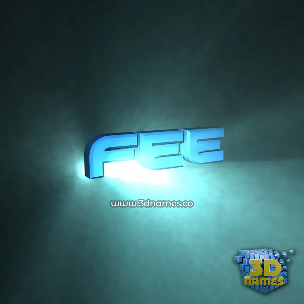 fee in Light Shine style - 3D name wallpaper