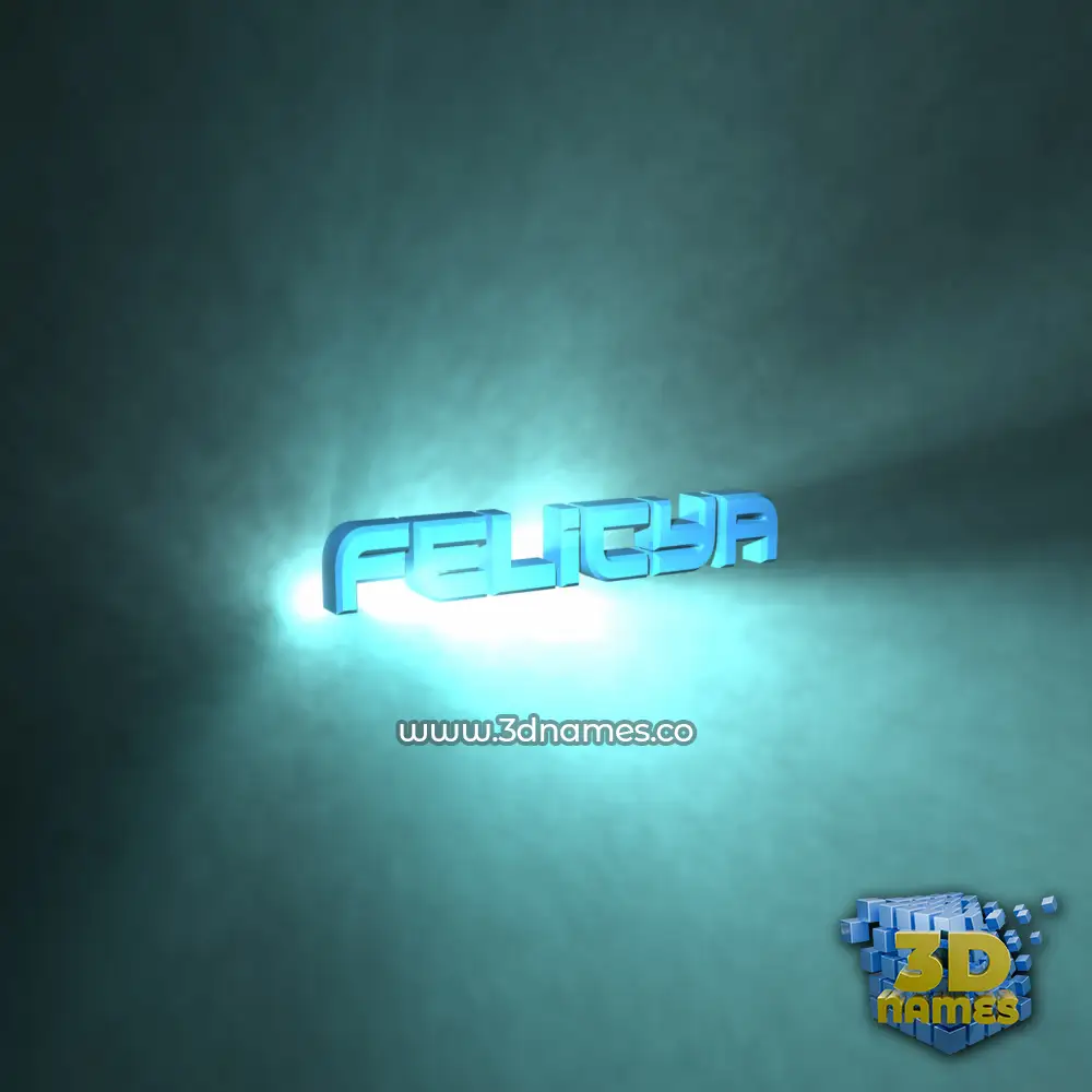 felicya in Light Shine style - 3D name wallpaper