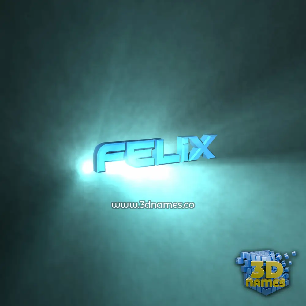felix in Light Shine style - 3D name wallpaper